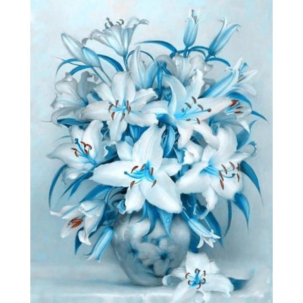 Diamond Painting - Blue Lily Flower Cheap - Image 2