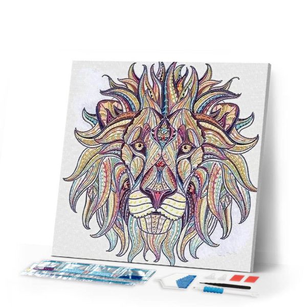 Diamond Painting - Abstract Lion on Sale