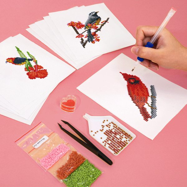 Mini Diamond Painting 3 x5  (12 pieces) - Colorful Birds Paradise For Cheap - Image 4