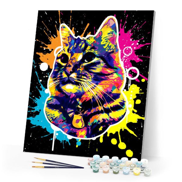 Cat Splash Pop Art Sale