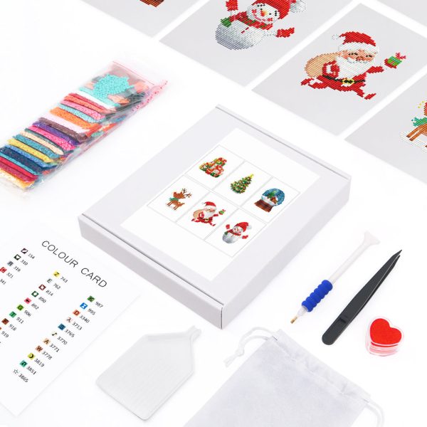 Mini Diamond Painting 6 x8  (6 pieces) - Festive Christmas For Discount - Image 2