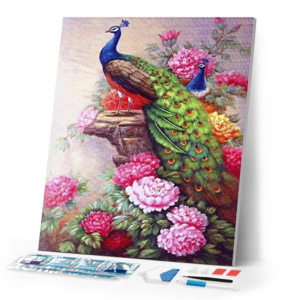 Diamond Painting - Peacocks and flowers Online Hot Sale