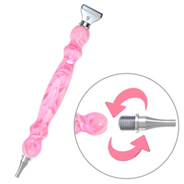 Diamond Painting Pen Waves Pink with Steel Tips Online now