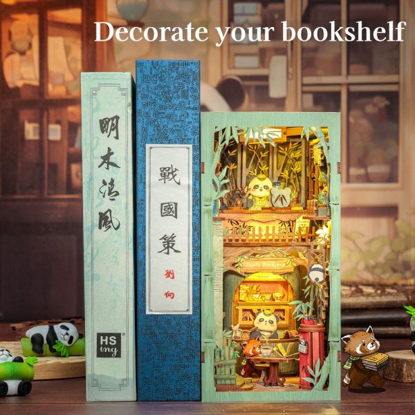 DIY Book Nook Kit - Panda Bookshop on Sale - Image 4