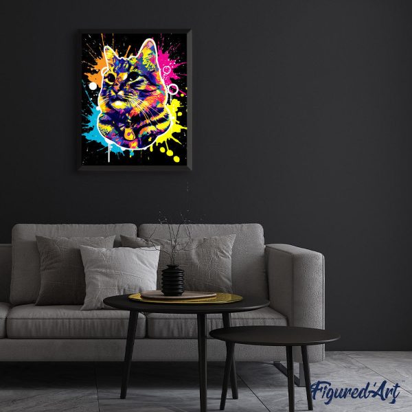 Cat Splash Pop Art Sale - Image 3