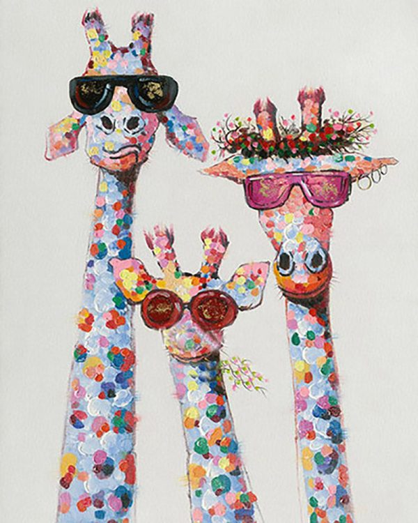 Pop Art Giraffe Family Hot on Sale