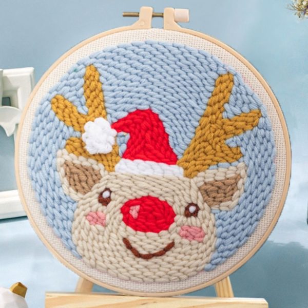 Punch Needle Kit - Red Nose Reindeer Cheap