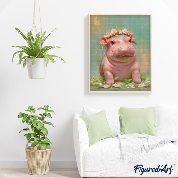 Diamond Painting - Baby Girl Hippo Supply - Image 3