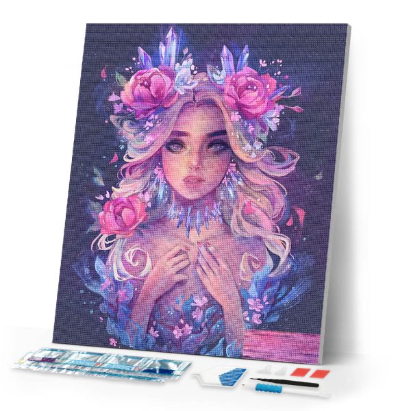 Diamond Painting - Romantic Young Girl For Discount