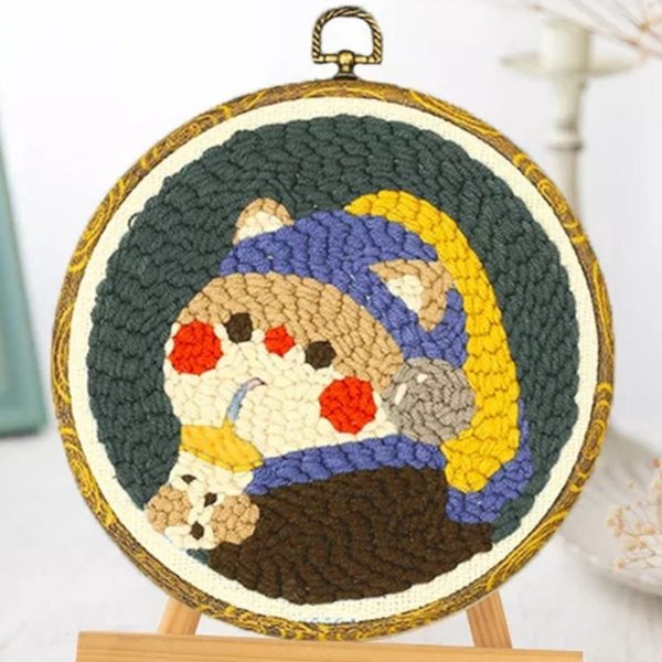 Punch Needle Kit - Girl with a Pearl Tea Fashion