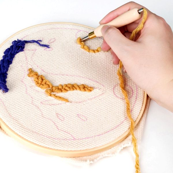 Punch Needle Kit - Girl with a Pearl Tea Fashion - Image 5
