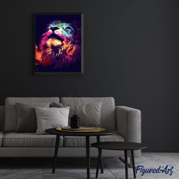 Abstract Colorful Lion Online Hot Sale - Image 3
