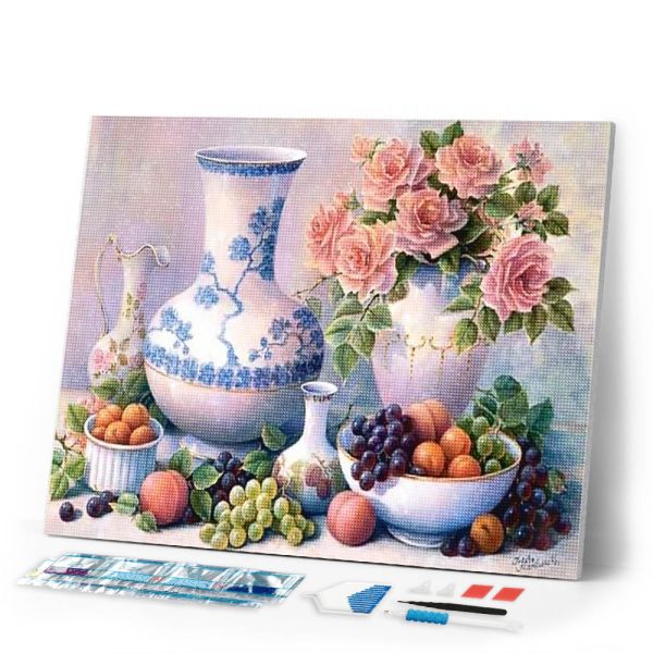 Diamond Painting - Vases and Fruits on Sale