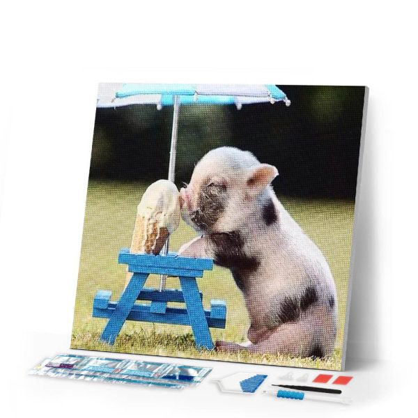 Diamond Painting - Pig and Ice on Sale
