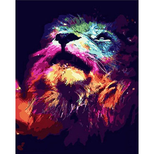 Abstract Colorful Lion Online Hot Sale - Image 2